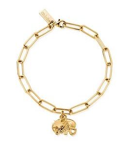 Chlobo Gold Link Chain Strength And Luck Bracelet