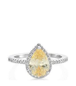 Buckley London The Carat Collection - Canary Sparkle Pear Ring