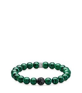 Thomas Sabo Green Black Cat Bracelet