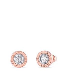 Guess Color My Day 10Mm Clear Stud Earrings Rose Gold