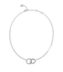 Guess Forever Links 16-18'' Mini Forever Links Necklace Silver