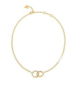 Guess Forever Links 16-18'' Mini Forever Links Necklace Yellow Gold