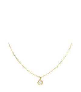 Guess Color My Day 16-18'' Clear Charm Necklace Yellow Gold