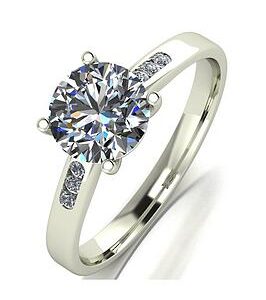 Moissanite 9Ct White Gold 1.35Ct Moissanite Solitaire Ring