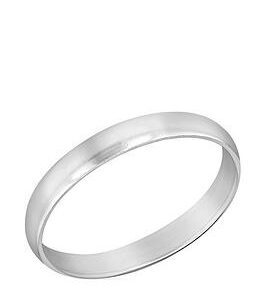 The Love Silver Collection Sterling Silver Rhodium Plated 3Mm Band Ring