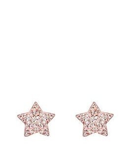 The Love Silver Collection Sterling Silver Pink Crystal Star Stud Earrings