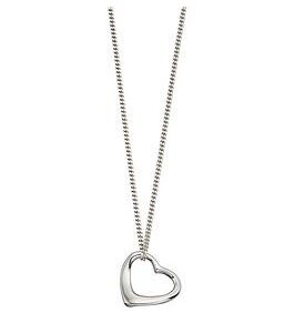 The Love Silver Collection Sterling Silver Open Heart Pendant