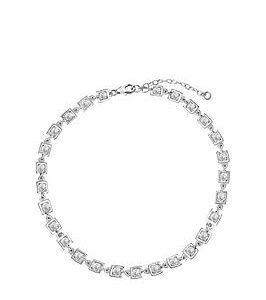 The Love Silver Collection Sterling Silver Square Cubic Zirconia Adjustable Bracelet