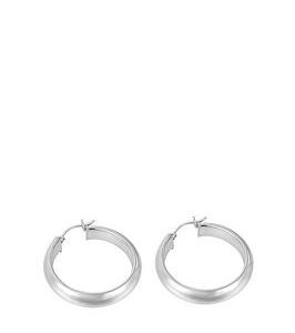 Seol + Gold Sterling Silver 32Mm Rounded Creole Hoops