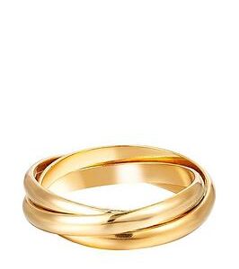 Seol + Gold 18Ct Gold Plated Sterling Silver Trinity Rolling Ring