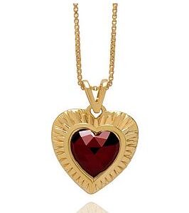 Rachel Jackson Electric Love Garnet Heart Necklace