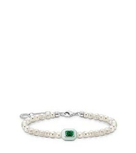 Thomas Sabo Bracelet With Green Octagon Pendant