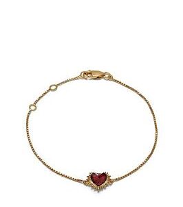 Rachel Jackson Electric Love Garnet Heart Bracelet