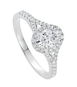 Created Brilliance Chloe 18Ct White Gold 1Ct Oval Lab Grown Diamond Engagement Ring