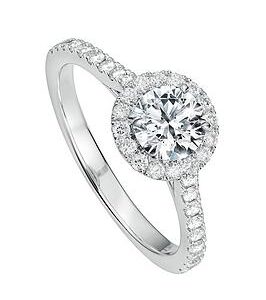 Created Brilliance Evelyn 18Ct White Gold 1Ct Lab Grown Diamond Halo Engagement Ring