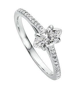 Created Brilliance Emily 9Ct White Gold 0.75Ct Marquise Lab Grown Diamond Ring