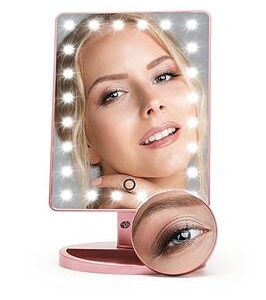 Rio 24 Led Touch Dimmable Cosmetic Mirror - Rose Gold