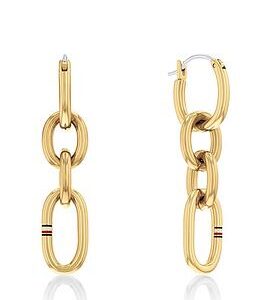 Tommy Hilfiger Women'S Gold Plated Link Chain Earrings