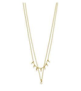 Pilgrim Sia Crystal Chain 2-In-1 Gold-Plated