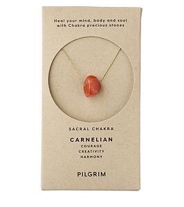 Pilgrim Chakra Carnelian Necklace Gold-Plated