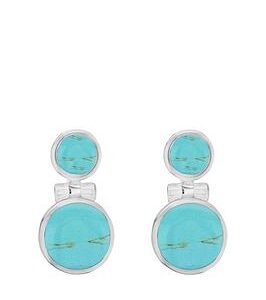 The Love Silver Collection Sterling Silver Turquoise Drop Earrings