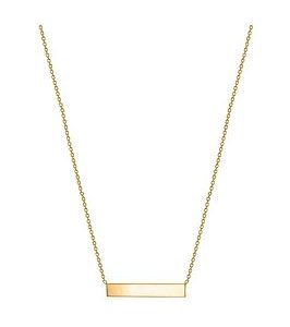 The Love Silver Collection Sterling Silver Yellow Gold Plated Horizontal-Bar Necklace