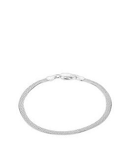 The Love Silver Collection Sterling Silver Textured Herringbone Bracelet