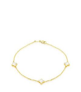 Love Gold 9Ct Yellow Gold Mother Of Pearl Petals Bracelet