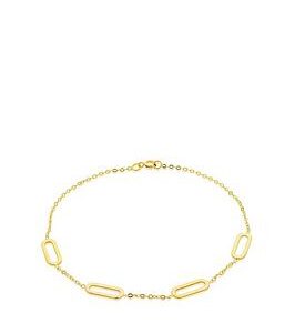 Love Gold 9Ct Yellow Gold Paperclip Bracelet