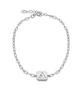 The Love Silver Collection Sterling Silver Initial Bracelet