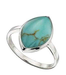 The Love Silver Collection Sterling Silver Turquoise Marquise Ring