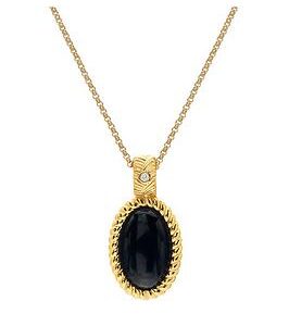 Hot Diamonds Hd X Jj Black Onyx Oval Pendant