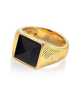 Hot Diamonds Hd X Jj Black Onyx Signet Ring