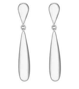 Inicio Sterling Silver Plated Long Drop Earrings With Gift Pouch