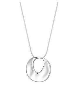 Inicio Sterling Silver Plated Molten Pendant Necklace - Gift Pouch