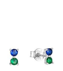 Seol + Gold Sapphire & Emerald Cz Studs