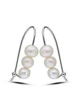 The Love Silver Collection Sterling Silver Fresh Water Pearl Earrings