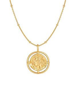 Seol + Gold Coin Medallion Necklace