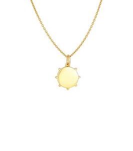 Seol + Gold Beaded Coin Necklace