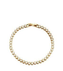 Seol + Gold Cz Bezel Tennis Bracelet 7 Inches