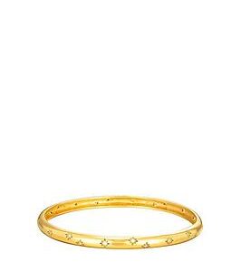 Seol + Gold Starry Cz Chunky Bangle