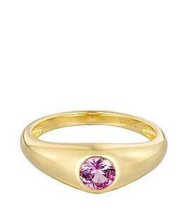 Seol + Gold Pink Cz Bezel Ring