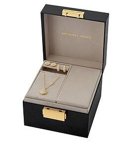 Michael Kors 3 Piece Earring& Necklace Jewellery Box Gift Set