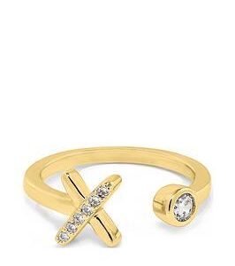 Say It With Diamonds Kiss Ring - Gold