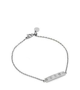 Say It With Diamonds Silver Adjustable Star Bracelet