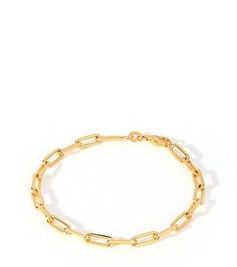 The Love Silver Collection Gold Plated Sterling Silver Paperclip Link Bracelet