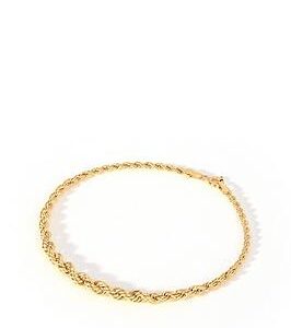 Love Gold Italian 9Ct Yellow Gold Graduated Ultralight Rope Bracelet