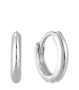 The Love Silver Collection Sterling Silver 10Mm Tiny Huggie Earrings