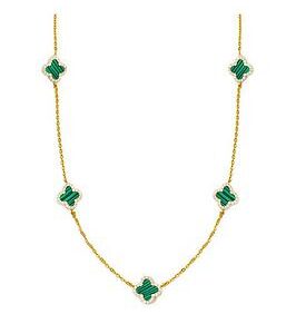 The Love Silver Collection 18Ct Gold Plated Sterling Silver Malachite Flower Necklace