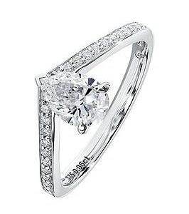 Created Brilliance Remi , 9Ct White Gold 0.86Ct Tw Pear Lab Grown Diamond Engagement Ring